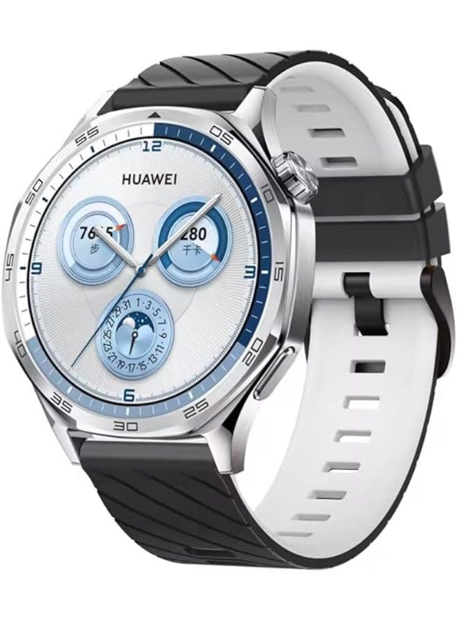 فكرة حزام سيليكون فاخر من Fekra مقاس 22 مم لساعة Huawei Watch GT6 مقاس 46 مم | GT6 Pro | GT5 مقاس 46 مم | GT4 | GT2 GT3 مقاس 46 مم | Watch 4/4 Pro | Watch 3/3 Pro | GT3 | GT3 Pro | GT Runner - Image 1